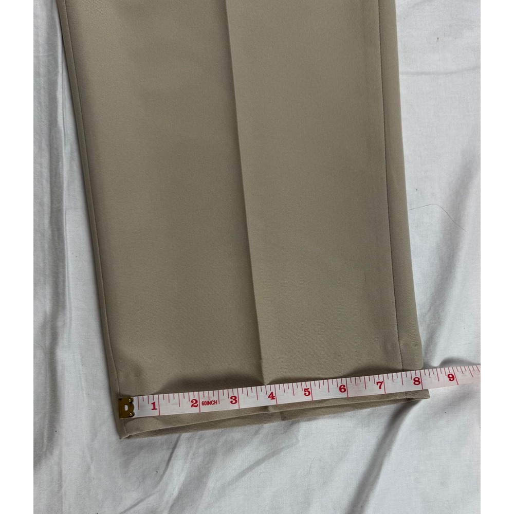 Saddlebred Mens Comfort Waist Straight Fit Dress Pants Parchment Beige 34x30 NEW - Picture 15 of 16